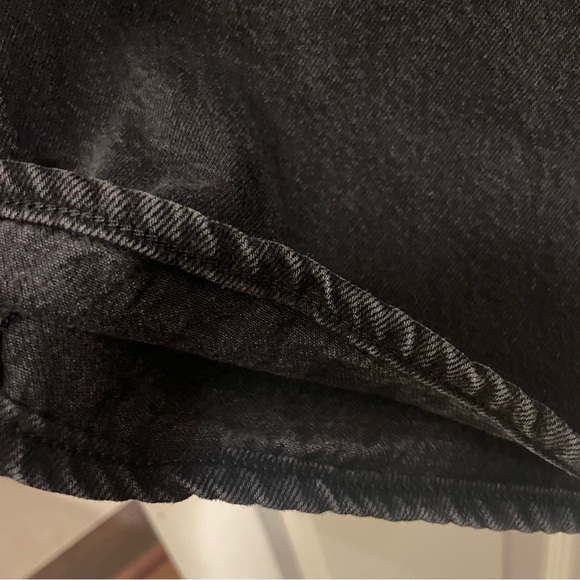 Levi’s Black High Loose Jeans Wide Leg Denim High Waisted Short Length - Picture 7 of 8